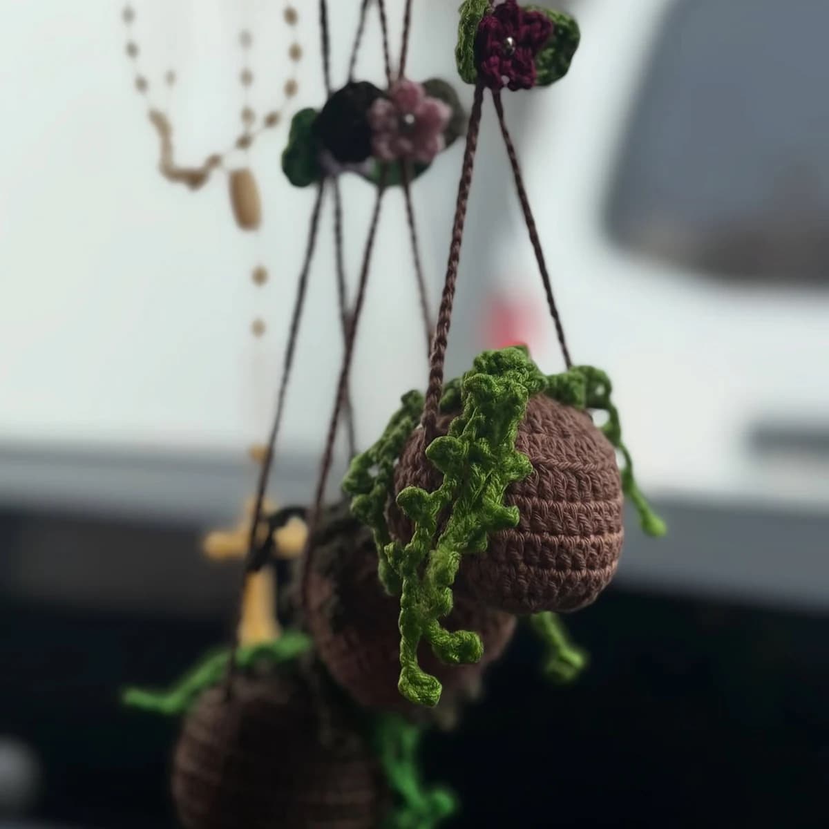 Colgantes florales tejidos — foto 4